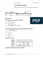 Penyelesaian Tugas I Analisis Struktur I: Soal No. 1