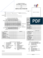 Dental Health Record: Department of Education