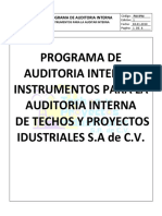 Programa de Auditoria Interna