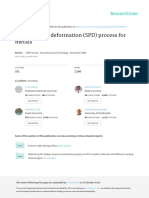 Severe Plastic Deformation SPD Process For Metals