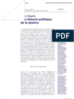 VIII. John Rawls, Une Théorie Politique de La Justice