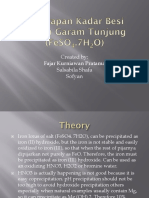 Penetapan Kadar Besi Dalam Garam Tunjung (FeSO4.7H2O)