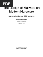 The Design of Malware On Modern Hardware: Malware Inside Intel SGX Enclaves