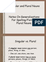 Plural Nouns Generalizations