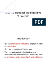 Post Translational Modification of Proteins