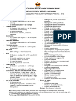 Lista de Utiles Del Cuarto de Primaria