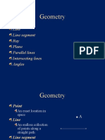 Geometry: Point Line Line Segment Ray Plane Parallel Lines Intersecting Lines Angles