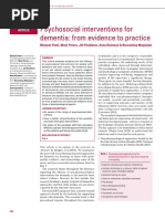 Psychosocial Interventions For Dementia: From Evidence To Practice