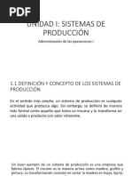 Unidad I Sistemas de Producción DP