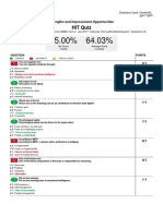 HIT Quiz: Strengths and Improvement Opportunities