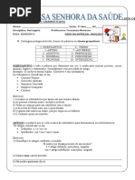 Revisão Classes Gramaticais