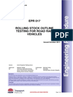 EPR 017 Rolling Stock Outline Testing For Road Rail Vehicles