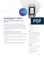 Oneexpert Catv Docsis 31 and Sweep Data Sheet en