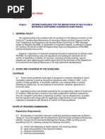 DAO 1994-28 - Interim Guidelines For The Importation of Recyclable Materials Containing Hazardous Substances