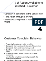 4 Courses of Action Available To A Dissatisfied Customer