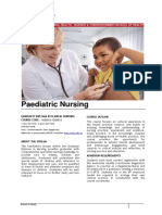 Paediatric Nursing: Faculty of Engineering, Health, Science & Theenvironment/School of Health