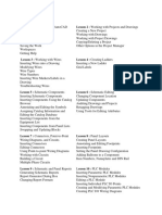 Course Outline of AUTOCAD Electrical