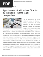 Appointment of A Nominee Director by The Board - Some Legal Perspectives PDF