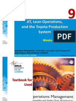 JIT, Lean Operations, and The Toyota Production System: Weeks 9 (Chapter 16)