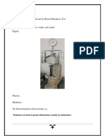 Lab Session 6: To Study Hardness of Material by Brinell Hardness Test