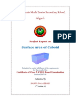 Zakir Husain Model Senior Secondary School, Aligarh: Surface Area of Cuboid