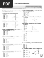 Prueba Diagnóstica de Matemáticas