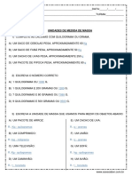 Atividade de Matematica Unidade de Medida de Massa 5º Ano Respostas PDF