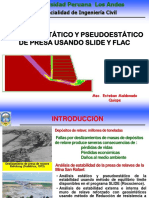 Analisis Estático y Pseudoestático de Estabilidad de Presas Usando Flac