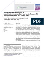 Process Performance Evaluation of Intermittent-Continuous Stirred Tank Reactor For Anaerobic Hydrogen Fermentation With Kitchen Waste