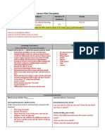 English Lesson Plan Template 2