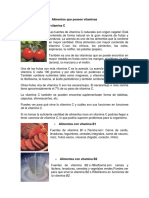 Alimentos Que Poseen Vitaminas