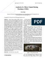 Design and Analysis of A Micro Tunnel Boring Machines (TBM)