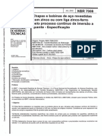 NBR 7008 Chapas e Bobinas de Aco Revestidas Com Zinco Ou Com Liga Zinco-Ferro Pelo Processo Continuo de Imersao A Quente - Especificacao