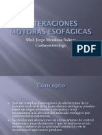 Alteraciones Motoras Esofágicas