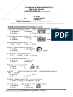 Soal Ulangan Tengah Semester 2 Sekolah Dasar TAHUN PELAJARAN ....................