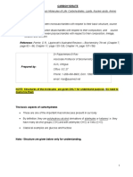 Carbohydrate - Lecture Notes