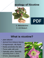 Pharmacology of Nicotine: S. Mahalakshmi II-UG Biotech