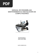 Manual de Ensamblaje, Mantenimiento e Instalación de Computadores