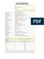 2011 Mustang GT Specs