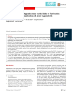 Effects of Timing of Appendectomy On The Risks of Perforation and Postoperative Complications of Acute Appendicitis