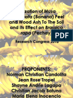 Utilization of Musa and Wood Ash To The Soil and Its Effect On Brassica