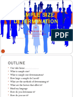 Sample Size Determination: BY DR Zubair K.O