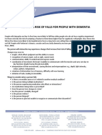 2014 Dementia Fall Risk Checklist Template