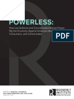 Powerless: How Lax Antitrust and Concentrated Market Power Rig The Economy Against American Workers, Consumers, and Communities