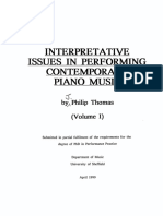 Interpreting Issues in Performing Contemporary Piano Music - Vol1 PDF