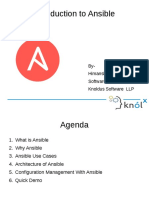 Introduction To Ansible: By-Himanshu Rajput Software Consultant Knoldus Software LLP