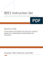 8051 Instruction Set: Machine Code, Opcode, Operand and Assembly Instruction