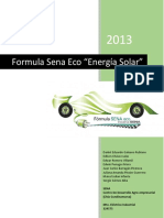 Informe Formula Sena Eco 2013 (Energia Solar)