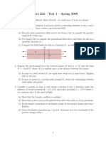 Physics 222 - Test 1 - Spring 2009