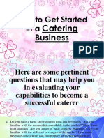 How To Get Started Ina: Catering Business